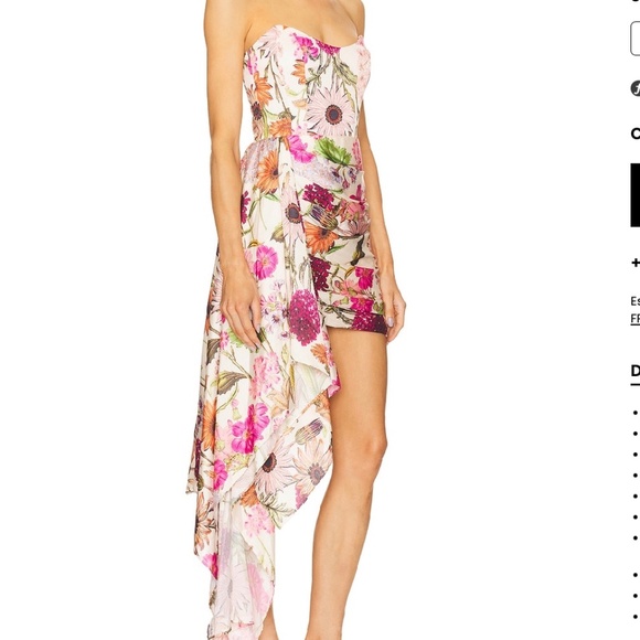NWT Katie May Floral Asymmetrical Dress Chasing Dawn Gown - Picture 3 of 3